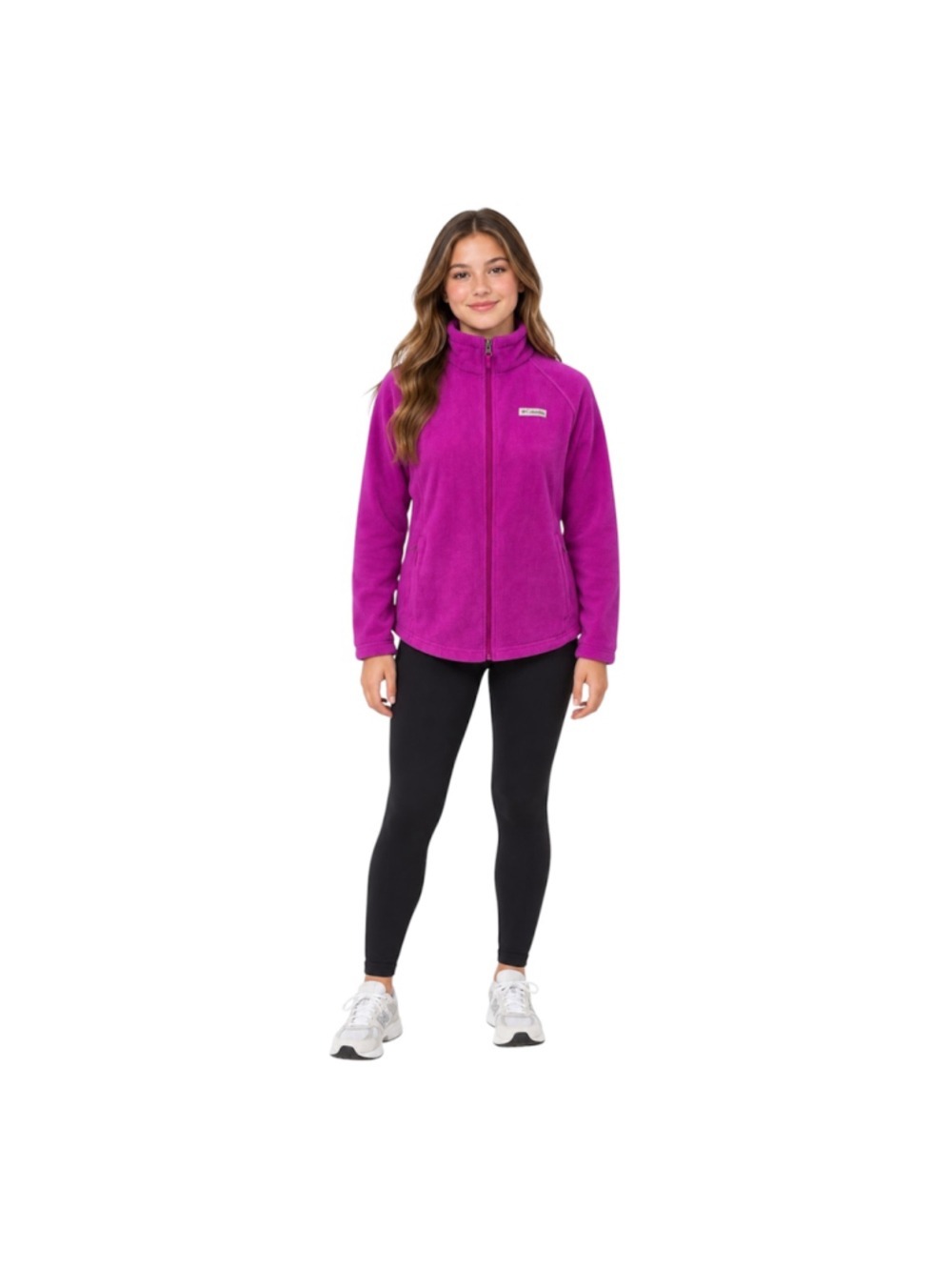 Columbia Girls Benton Springs Fleece Jacket Magenta XL 18/20 Full Zip